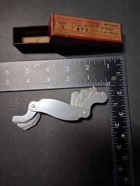 Starrett Screw Pitch Gage Vintage